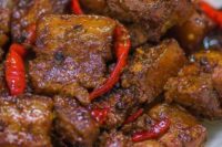 Spicy Pork Adobo na Tuyo Recipe
